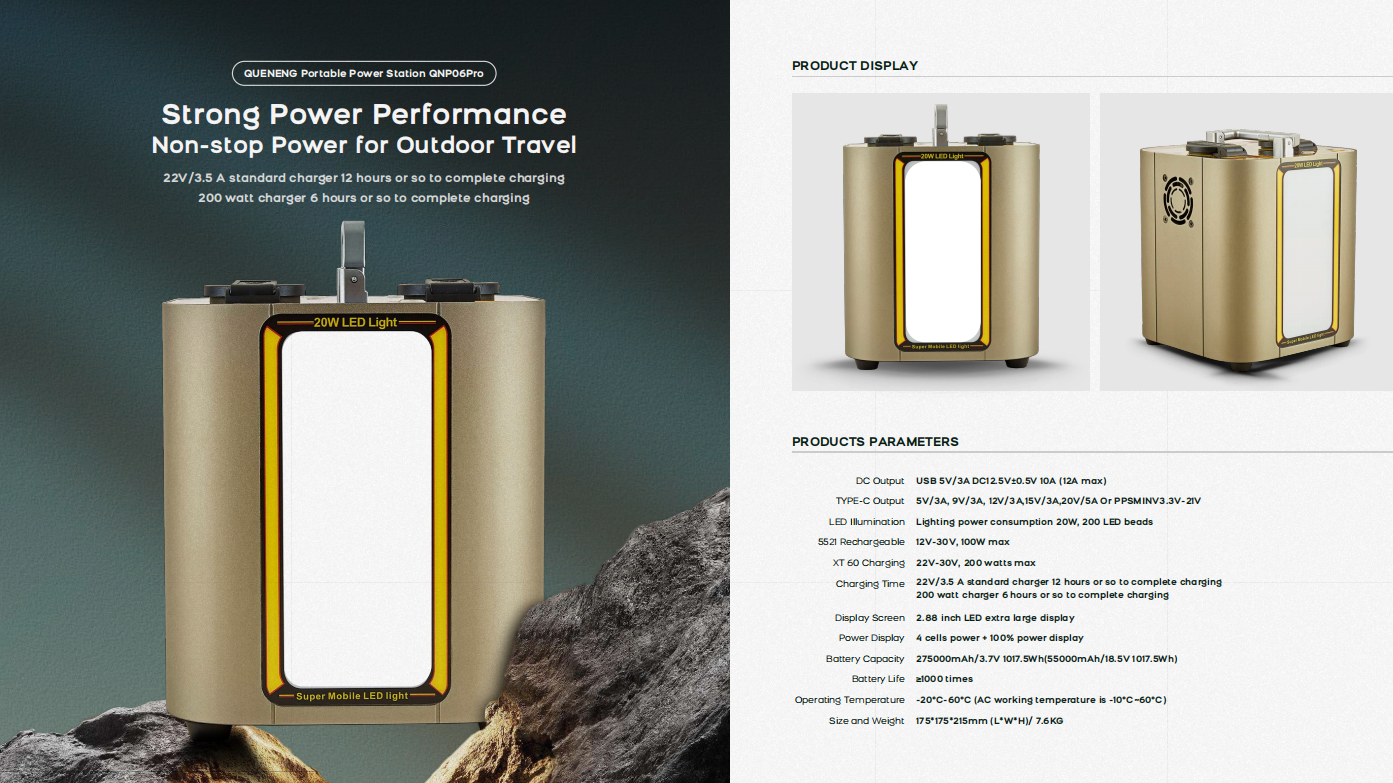 QUENENG Portable Power Station QNP06Pro