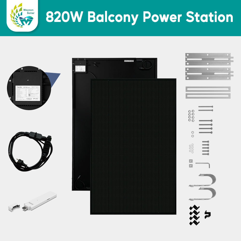 Balcony Plug-in PV System 800W, Homiles Inverter, DTU optional choice in stock ÄL23 Venlo-  EZ expressÜ-5928 RX Venlo Netherlands