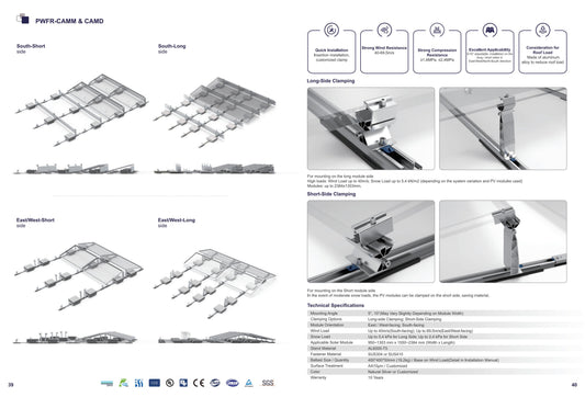 Flat Rooftop Mounting PWFR-CAMM&CMMD