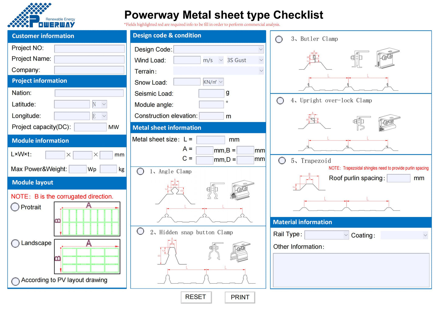 Metal Sheet Rooftop PWTSMR-NATR