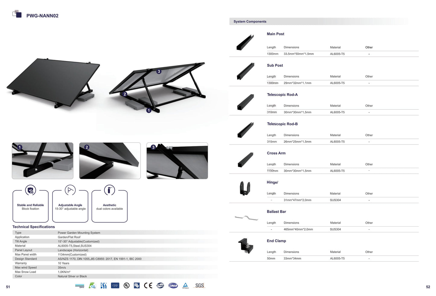 Garden Mounting System PWG-NANN - B