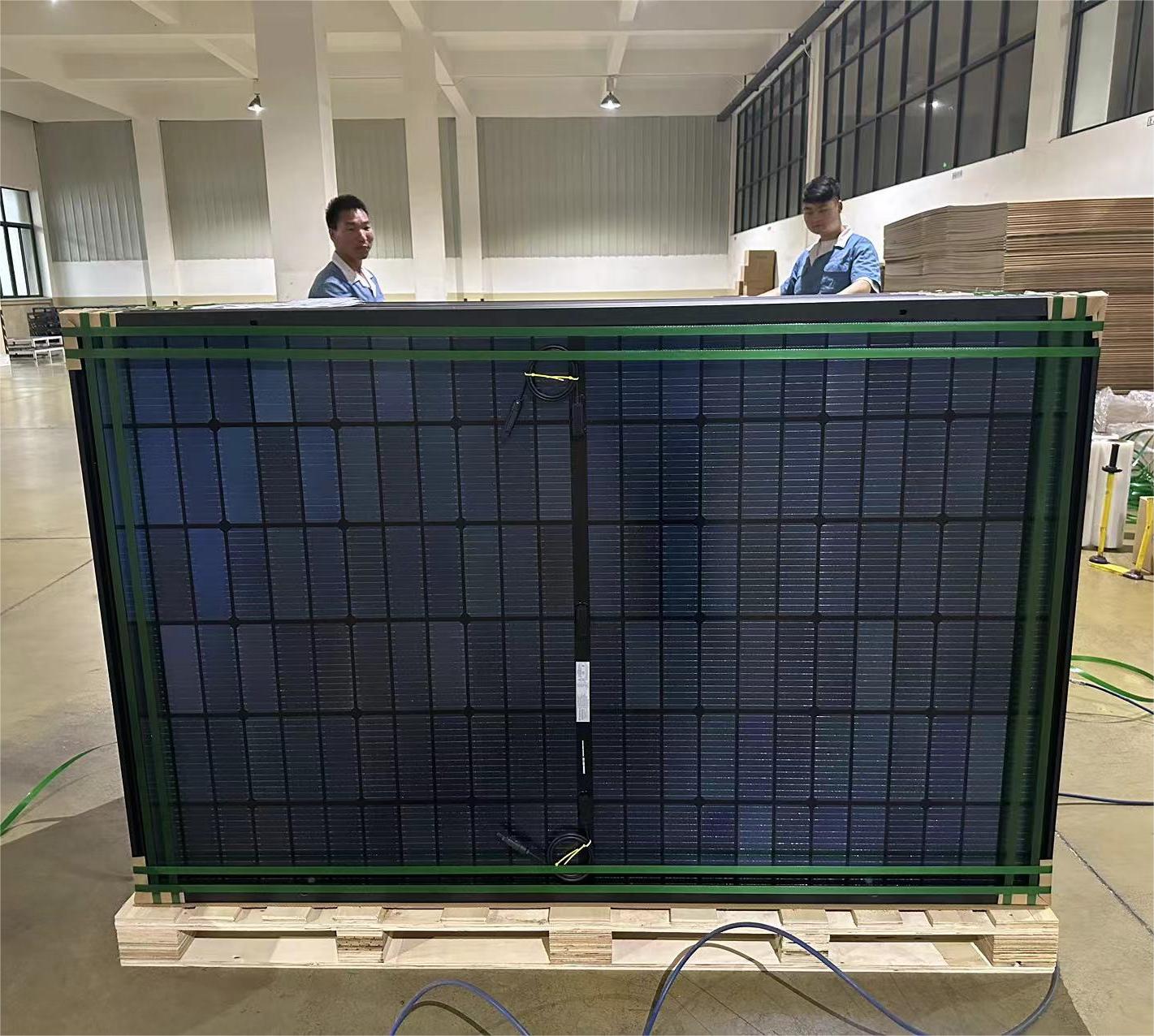 TwiSun Pro 460W N Type Topcon 1/3 cut Bifacial Full Black Glass Glass in stock Germany /Netherlands