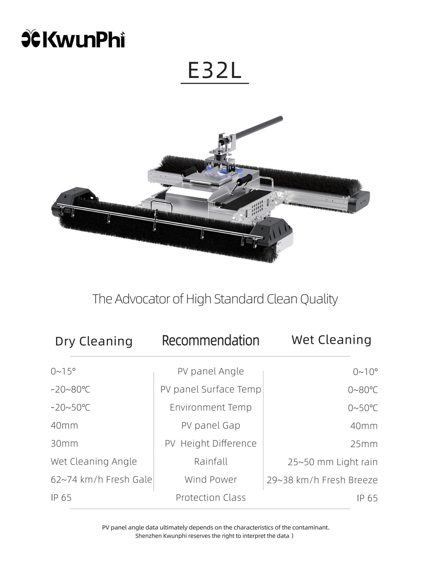 Commercial Use Solar Cleaning Robot E32L