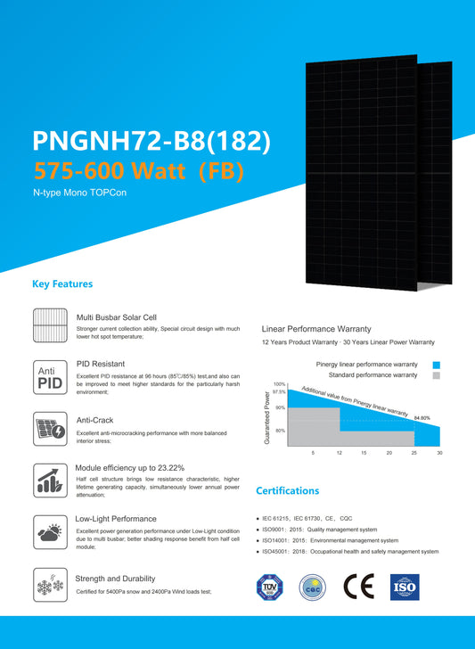 580W Full Black Glass Glass Solar Panels OEM Customized