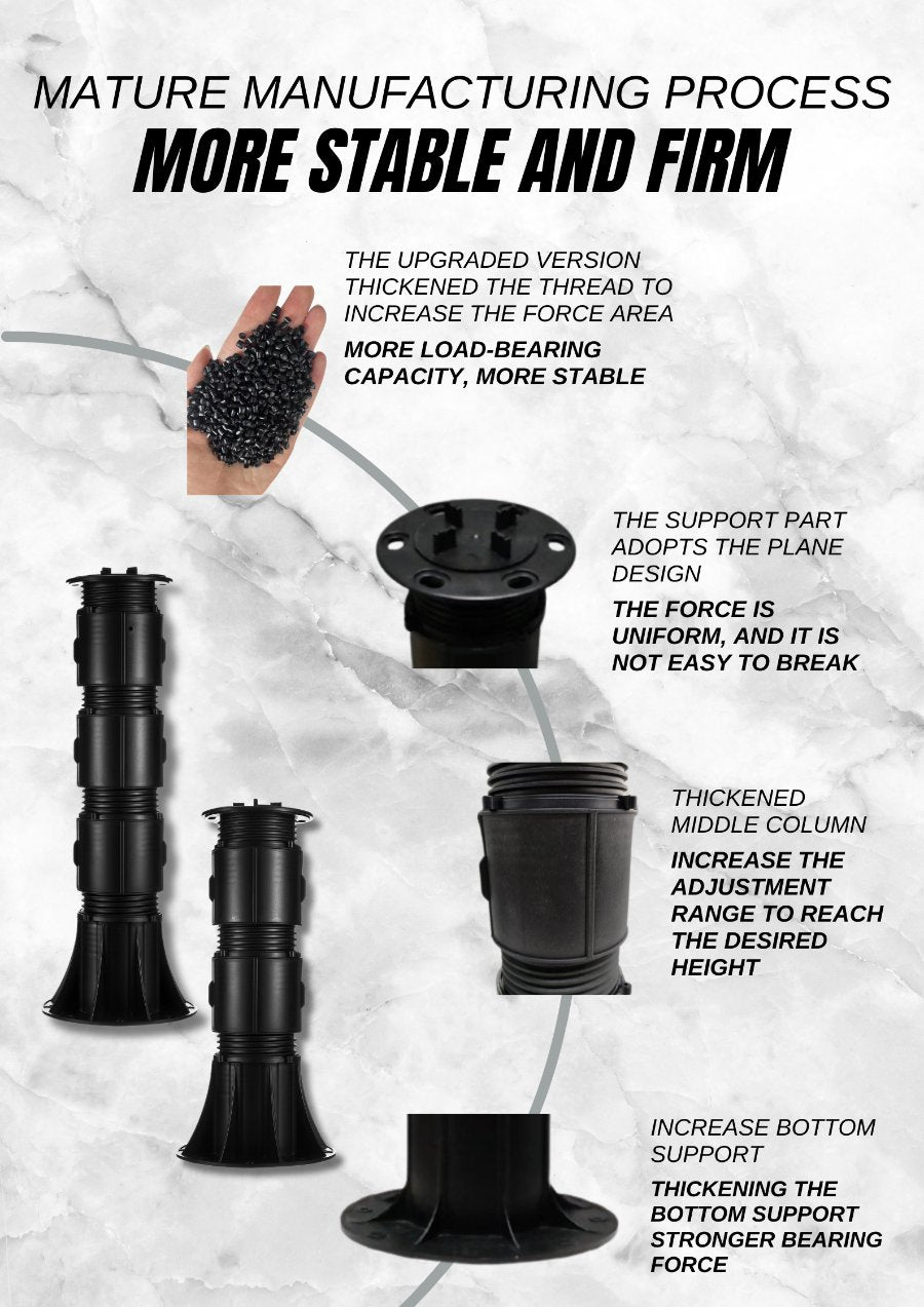 Waterscape Stone Universal Support Garden Cistern Plastic Wood Keel Floor Dry Spray Square Overhead Adjustable Height CX01